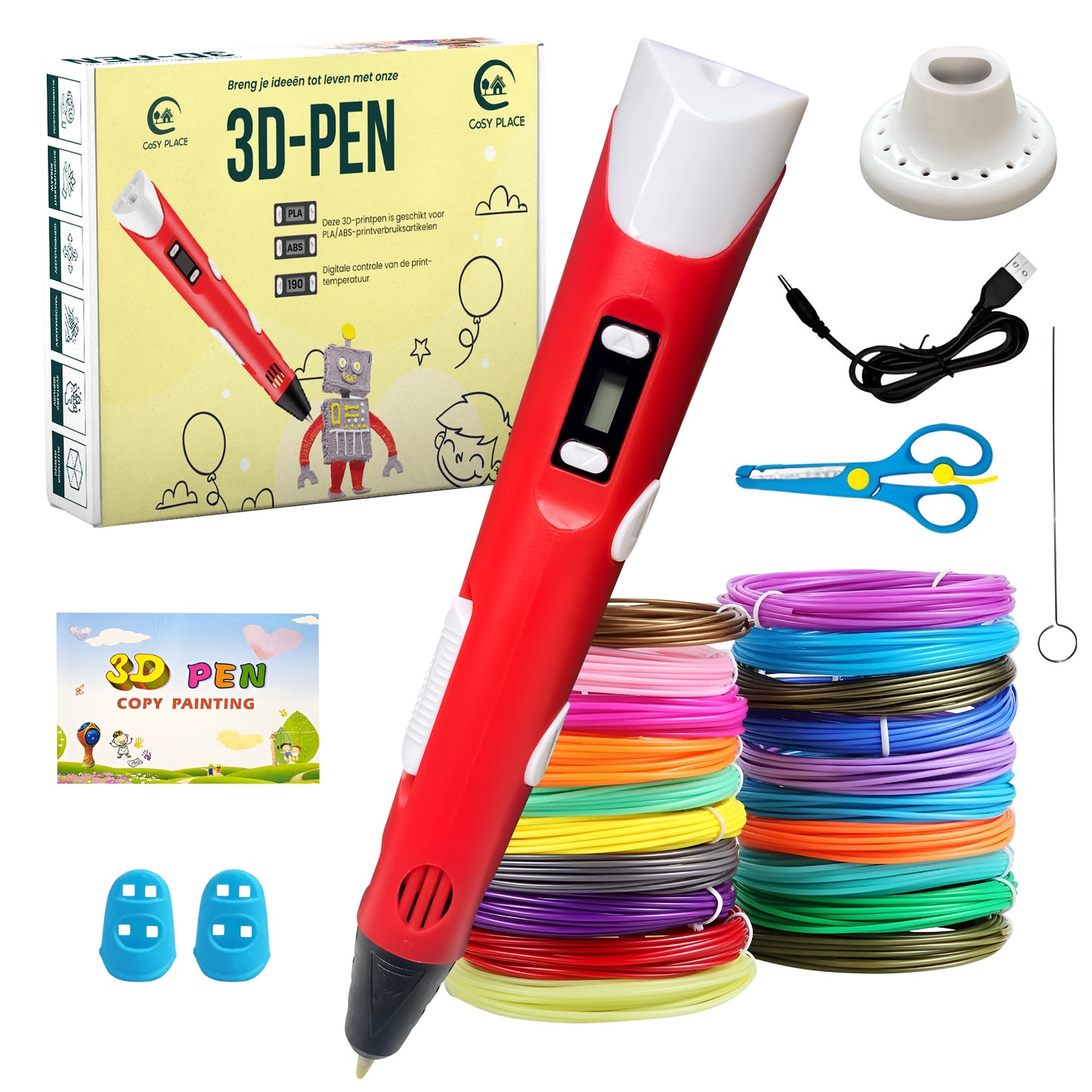 CosyPlace 3D Printer Pen XXL Starterspakket voor Kinderen & Volwassenen